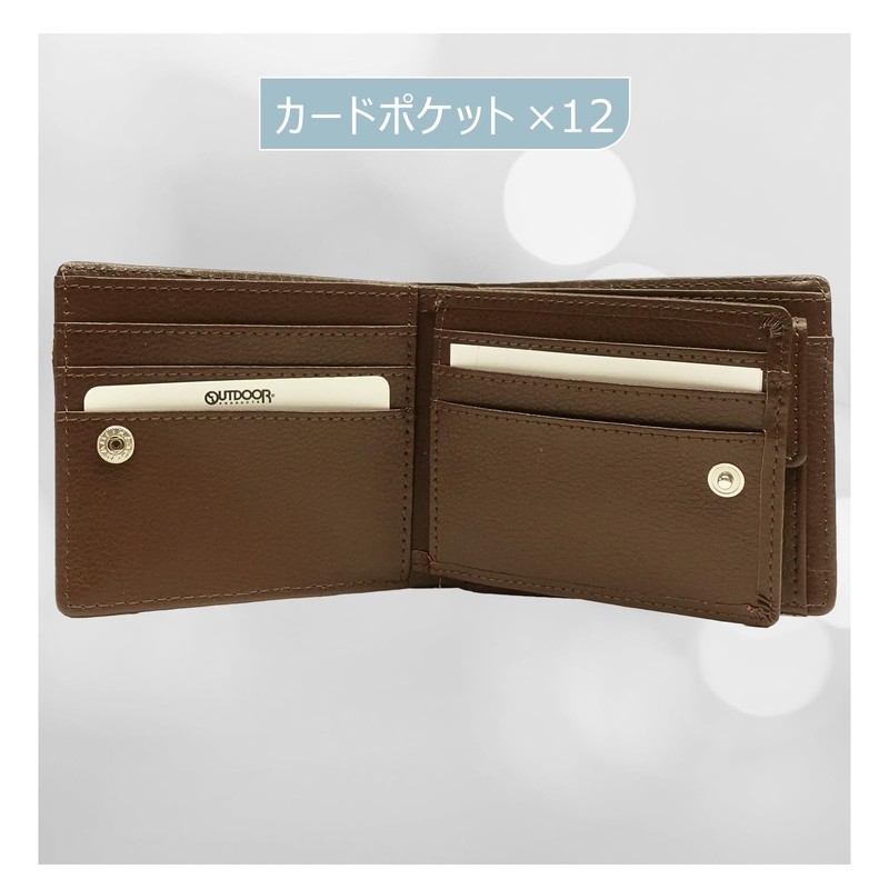 Outdoor Products Bifold Wallet, Forming Leather, Coin Purse, Card Pocket,
