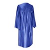 Endea Graduation Shiny Cap and Gown (Royal Blue, 45 (5'0"