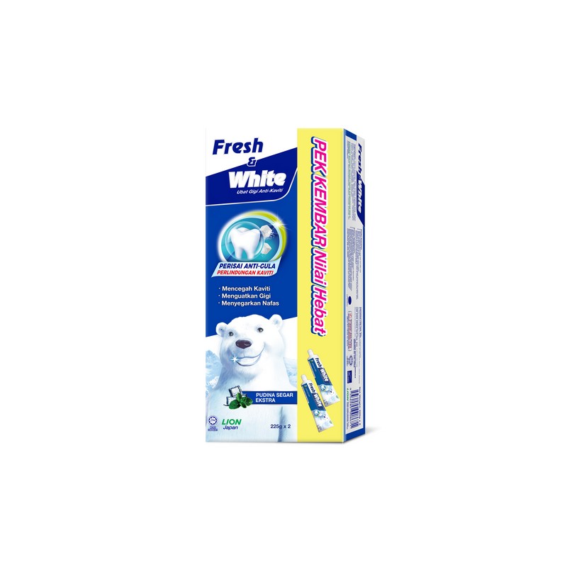 Fresh & White Toothpaste Extra Cool Mint 2x225g