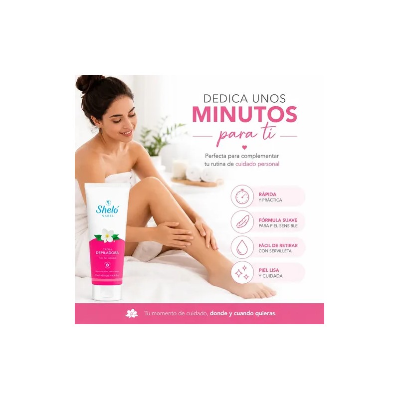 Crema Depiladora Shelo Nabel Piel Sensible 250ml Bikini