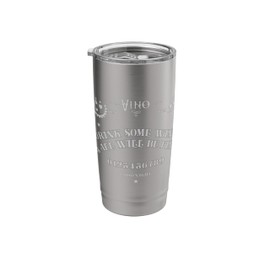 Wine Apparel Ouija Board All Will Be Fine Text Stainless Steel Insulated Tumbler