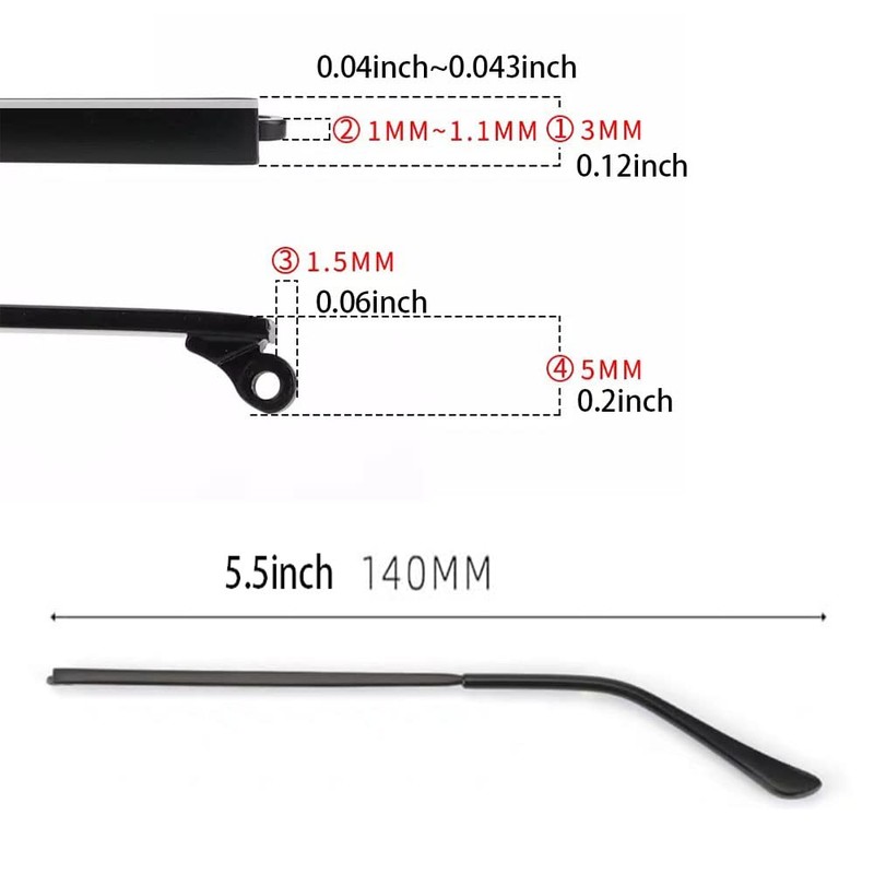 Metal Glasses Replacement Temple Eyeglass Arms Legs Glasses Repair Kit