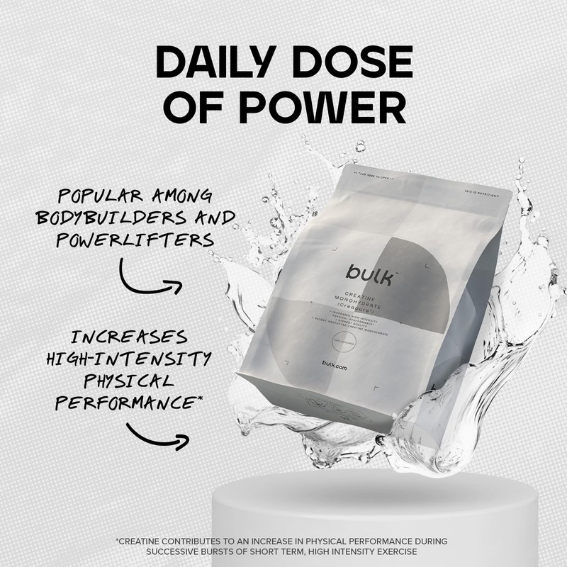 Bulk Creapure Creatine Monohydrate Powder, 500 g, Packaging May Vary