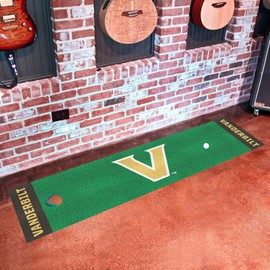 FANMATS 27597 Vanderbilt Commodores Putting Green Mat - 1.5ft. x 6ft.