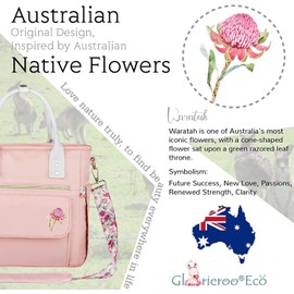 Hihealer Deluxe Lunch Bag for Women - Leak-proof Insulated Cooler Bag Great Gifts for Women Waterproof Multi-Pocket Lunch Bag with Removable Strap for Work/Picnic, waratah blush