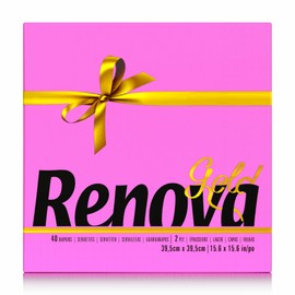 Renova Papierservietten, Fuchsia, 40 Servietten, groß, 2-lagig