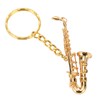 Cute Saxophone Pendant Keychain Portable Funny Brass Miniature Saxophone Musical