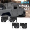 CHEDA Door Hinges Set 4pcs Compatible with HMMWV M998 Black