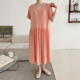 Honey Long Plus Size Maternity Dress Sky Blue Dress 2ea