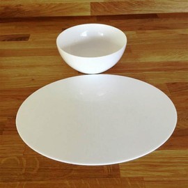 Oval Placemat Set - Gloss Light Pink 4 Placemats Standard 38cm x 28cm
