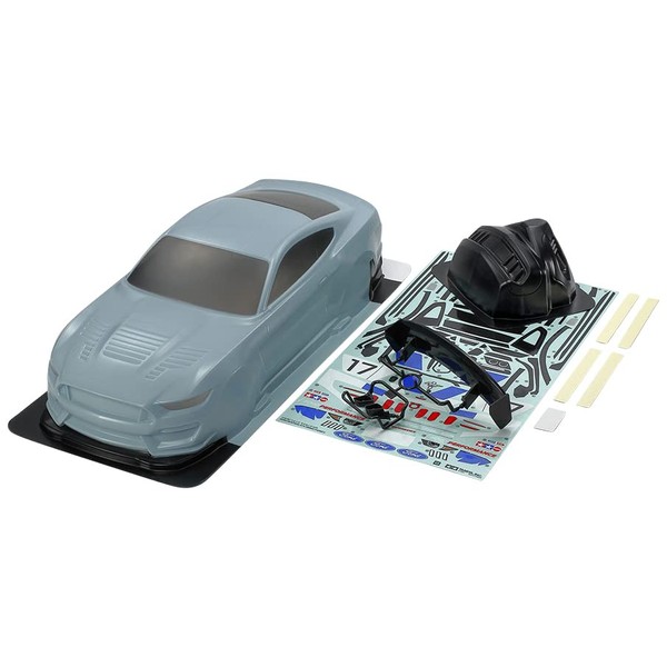 Tamiya 47485 1/10 Electric RC Car Special Planning No. 185 1/10 RC Ford Mustang GT4 Painted Body Set (Corsa Gray)