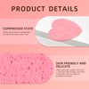 MMRH 50-Count Heart Shape Compressed Facial Sponges, 100% Natural Cosmetic