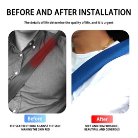 Adunsiaoto Car Seat Belt Harness Pads, Universal Car Safety Seat Belt Strap Shoulder Neck Protector Pad, Soft and Comfortable Car Seat Belt Harness Pads Strap Covers, For Adults Kids(Blue)