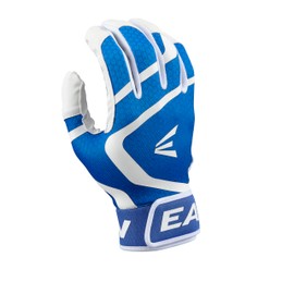 Easton | MAV GT Baseball Batting Gloves | White/Royal | Adult X-Large