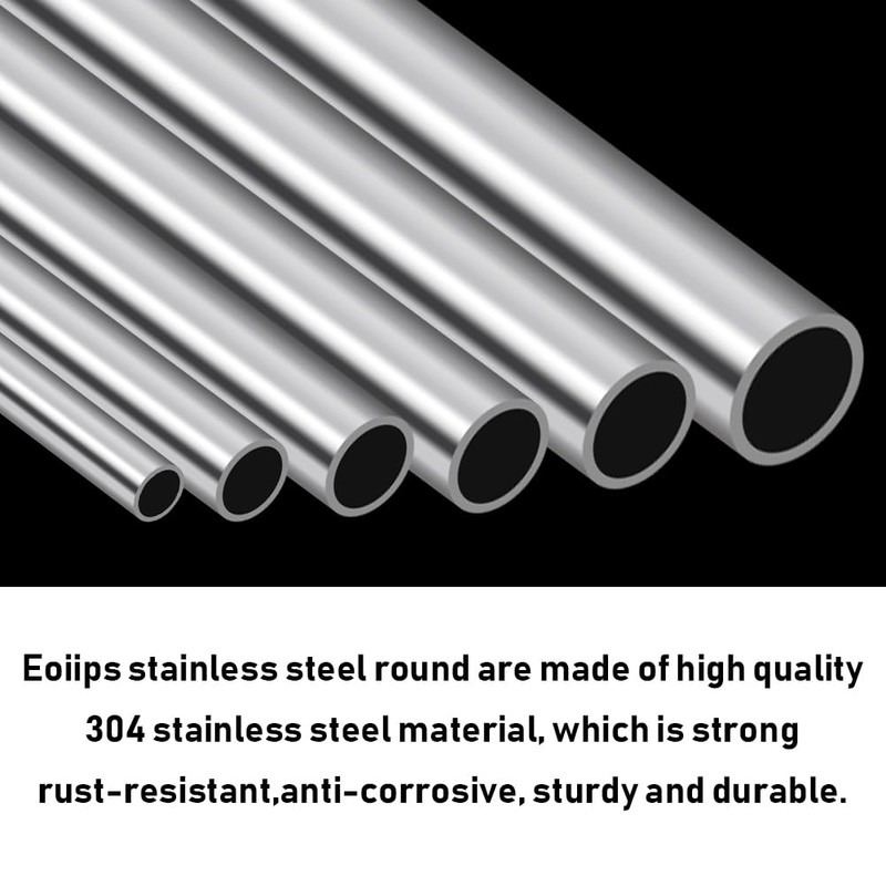 Eoiips 5/16" OD 304 Stainless Steel Tube, 7.87" Length, 4