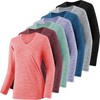 4-7 Pack Long Sleeve Shirts for Women,Moisture Wicking Shirts Long