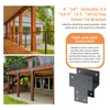 Fepinc 4x4 Post Cap Tie Bracket, (Actual 3.5"x3.5") Wood Gazebo