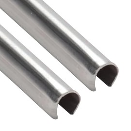 Easy Fix Hardware Snap On Repair Track Cover 1/4" for Sliding Patio Glass Doors | Sliding Door Repair Replacement Hardware Repair Stainless Steel | Fix Sliding Glass Door - 8 Feet (Pack of 2)