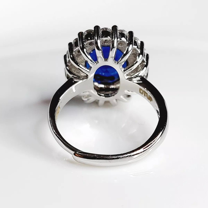Dtup Anillo De Compromiso Lady Di Princesa Katte Plata S925
