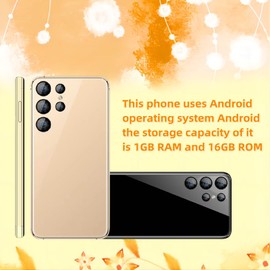 JoskaA Cell Phone，S30U+，Android Smartphone ，Internal Battery，1G RAM 16G ROM，Only Supports Dual SIM Card Frequency Band of 3GWCDMA ：850/2100MHZ，6.11 inch Screen (Dark)