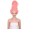 Colonial Lady Large Beehive Wig (Adult, Pink)