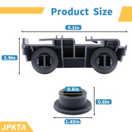 WD28X27241 Dishwasher Lower Rack Wheels Carrier Kit Replacement Part Compatible with GE Dishwasher Baskets Roller Assembly L and R Side Replaces for WD12X10439 WD12X10438 Pack of 2