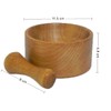 Wooden Mortar with Pestle for Spice and Herbs Crusher Handy