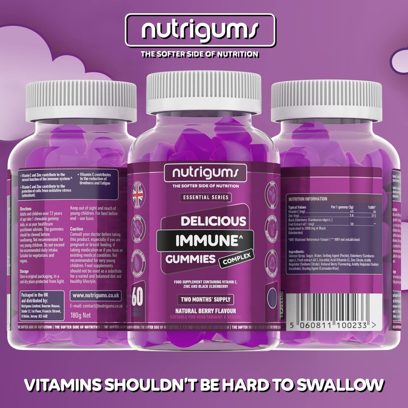 Immune Support Complex Gummy | Elderberry Extract 2000mg, Vitamin C
