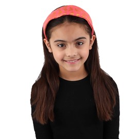 1.5 Inch Butterfly Fabric Headband Hair Band - Coral