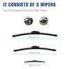 3 Wipers 24"/18"/12" Windshield Wiper Blades Replacement for Nissan Pathfinder