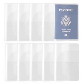 10 Pcck Passport Covers Clear Plastic Passport Protector Transparent Frosted Protective Passport Holders Travel Document Organizer for Standard Size Passports