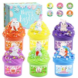 DIY Slime Toy Kit Gifts for Kids with Butter Slime and Charms Festival Party Favor Prize Classroom Rewards for Teens Girls Boys （6PCS）