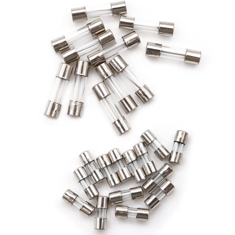 Sunxeke 120Pcs 9 Values 125V Fast Blow Glass Fuses Assortment