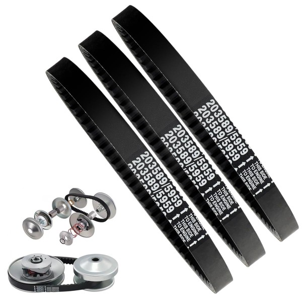 3 Pack 203589/5959 Go Kart Drive Belt for 30 Series