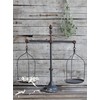 Creative Co-Op Black Decorative Antique Iron Balance Scale with Bird