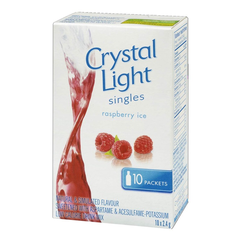 Crystal Light Raspberry Ice Singles, 24g (12 Boxes of 10