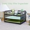 Paper Letter Tray with Handle, 3 Tier Metal Mesh Desk