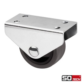 Sotech Passau Set of 4 Box Rollers (Diameter 40 mm, for Under-Unit Mounting, Dark Grey) Transport Roller, Quiet and Floor-friendly, Ideal for Bed Boxes and Floor Drawers