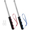 LTISHABILTD 6.5ft (200cm) Telescopic Handheld Flagpole, 2 Pcs Retractable Banner