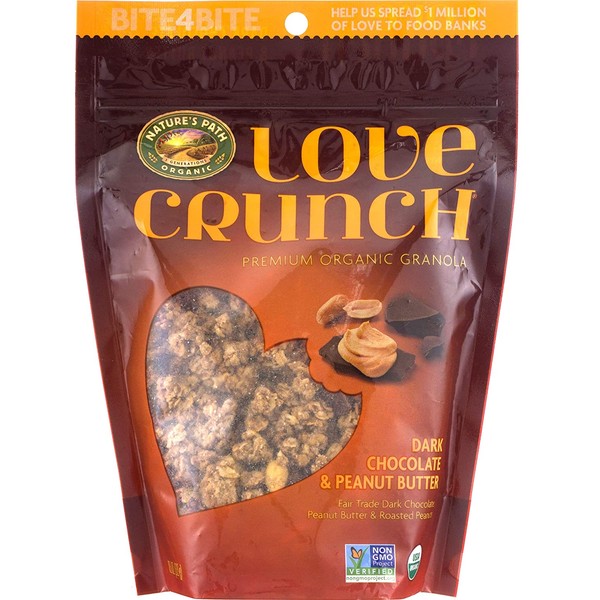 Dark Chocolate & Peanut Butter Love Crunch Premium Organic Granola, 3-11.5oz Bags