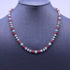JenHerrmannJewelry Red Coral, Blue Turquoise, Sterling Silver Navajo Pearl Beaded