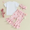 Easter Outfit Baby Girl Short Sleeve Bunny Chick Print Tops
