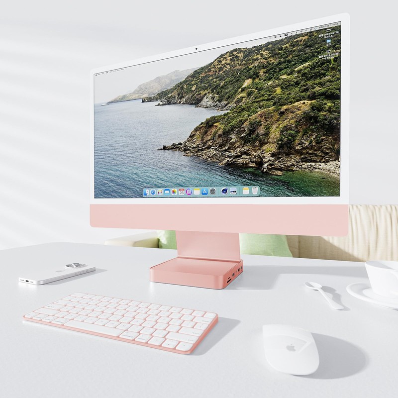PULWTOP 7 in 1 USB C Hub for iMac 24"