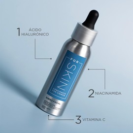 For Skin | Suero Nutritivo con Vitamina C, Ácido Hialurónico, Colágeno y Aloe Vera, 75 ml
