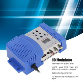Pissente Modulador HDM69L, Frecuencia Dual VHF UHF, Salida AV Ajustable, Formato PAL NTSC, Plug and Play, sin Unidad, Portátil (Enchufe de EE. UU.)