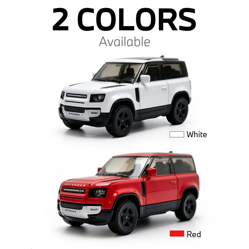 RASTAR 1/43 Diecast Model Car Land Rover Defender 90, Durable,