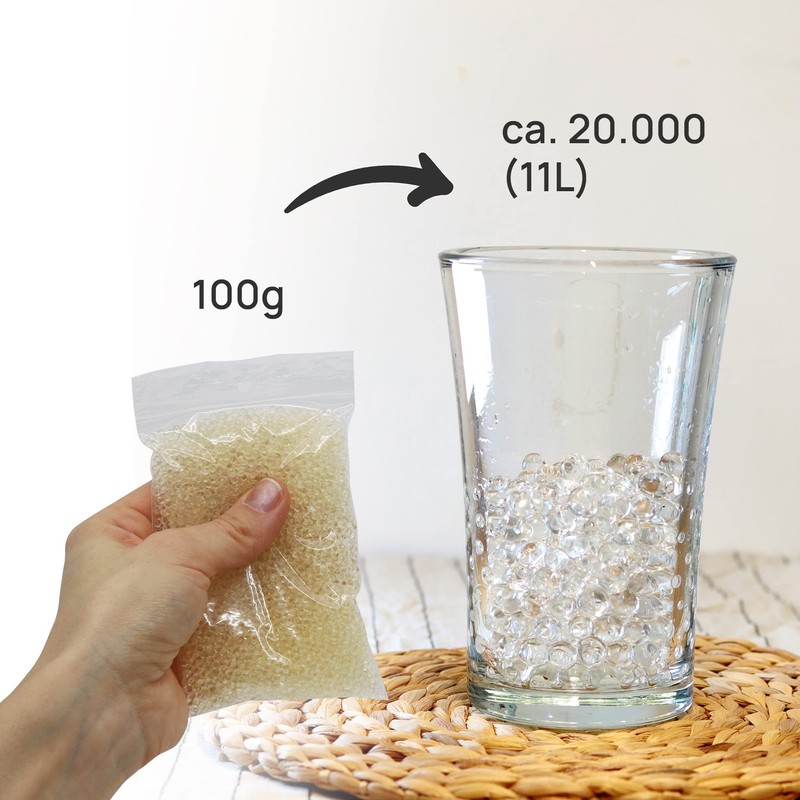 comforder Transparent Water Beads - Decorative Water Beads for Plants