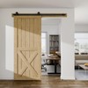 BONIKLUBA 72" Sliding Barn Door Hardware Kit,Heavy Duty Top Mount