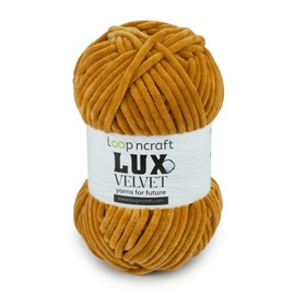 Loopncraft Chenille Wool, Bronze Colour, 100g, Lux Velvet, Super Soft Velvet Yarn