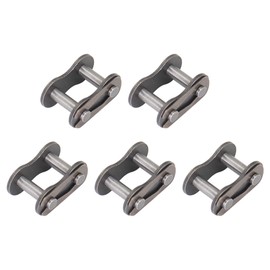 FOCMKEAS 5PCS #40 Roller Chain Connecting Links, 1/2 Inch Pitch Master Connector Carbon Steel, Standard Split Link for 08A Chain